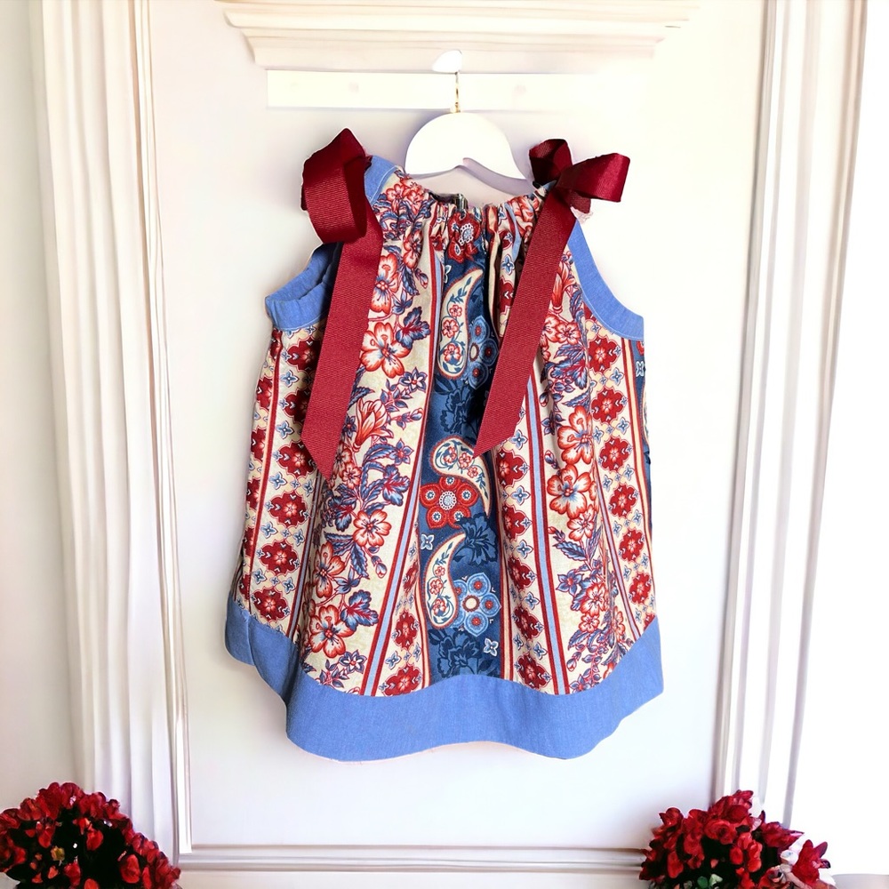 12 month handmade, pillowcase dress. This dress is new, and handmade by me.
